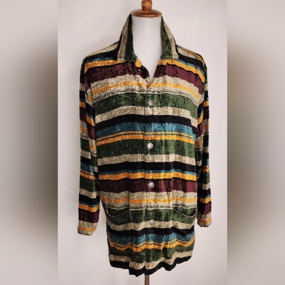 CHENILE STRIPED JACKET - Picture 3 of 6